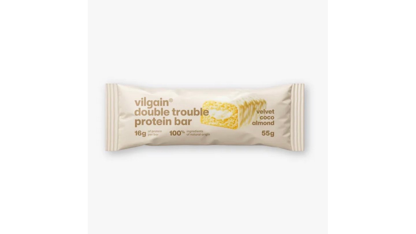 Vilgain Double Trouble Protein Bar kokosovo-mandlový krém