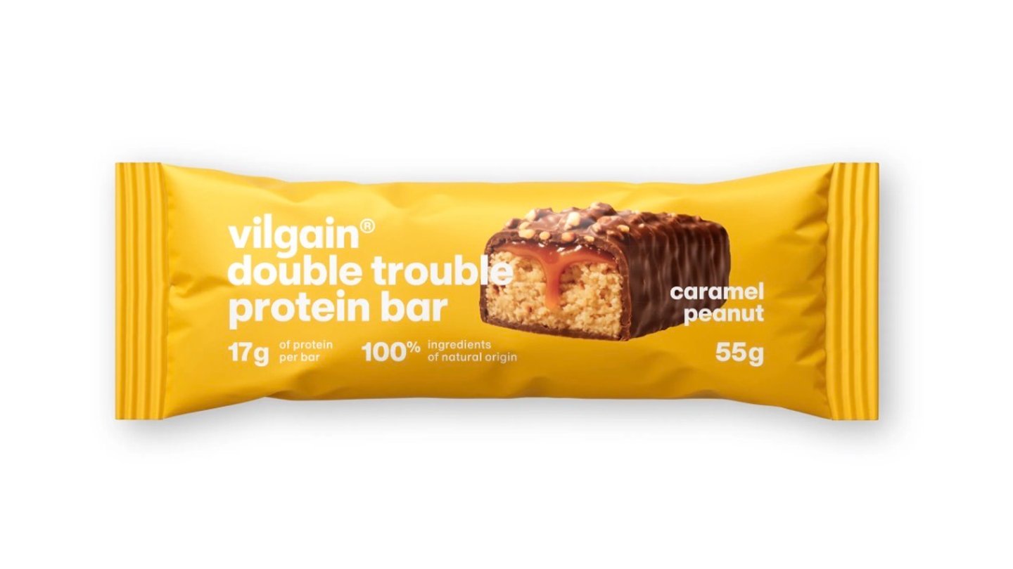 Double Trouble Protein Bar Arašídy se slaným karamelem 55g
