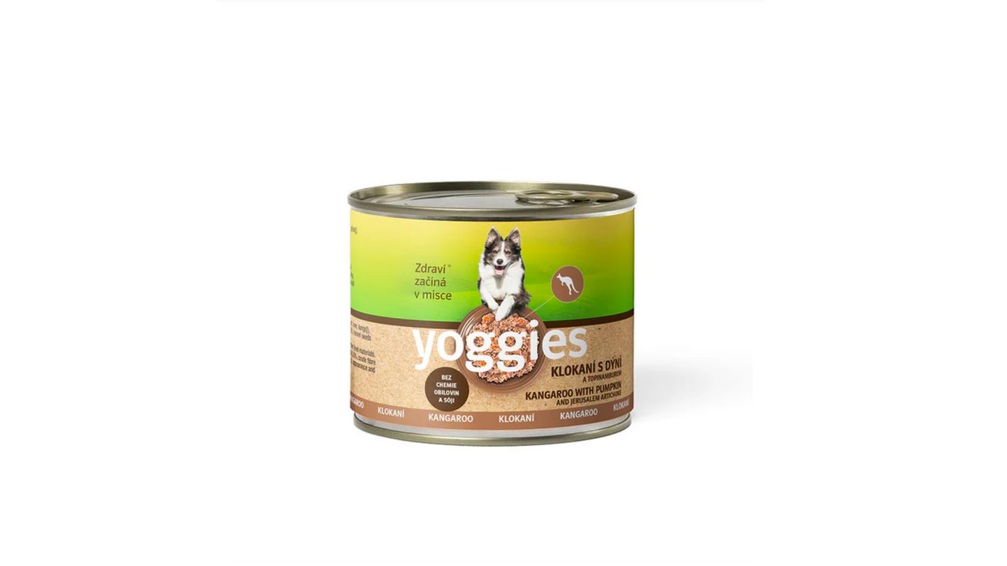 Yoggies - klokaní konzerva pro psy s dýní 200g