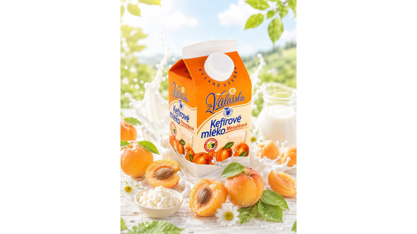 Kefírové mléko meruňkové / Apricot Kefir Milk  450g.