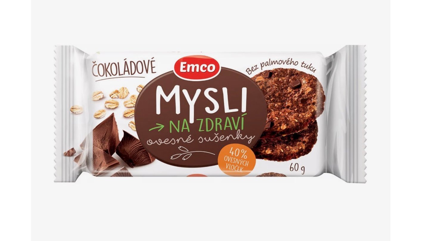 Mysli na zdraví Ovesné sušenky čokoládové 60g