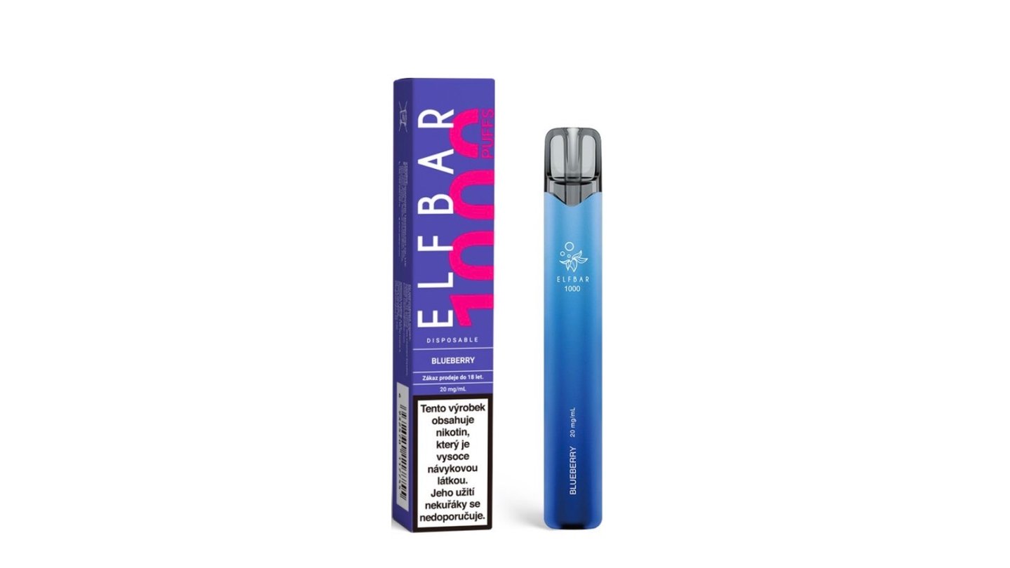 Elf Bar 1000 elektronická cigareta 20mg Blueberry