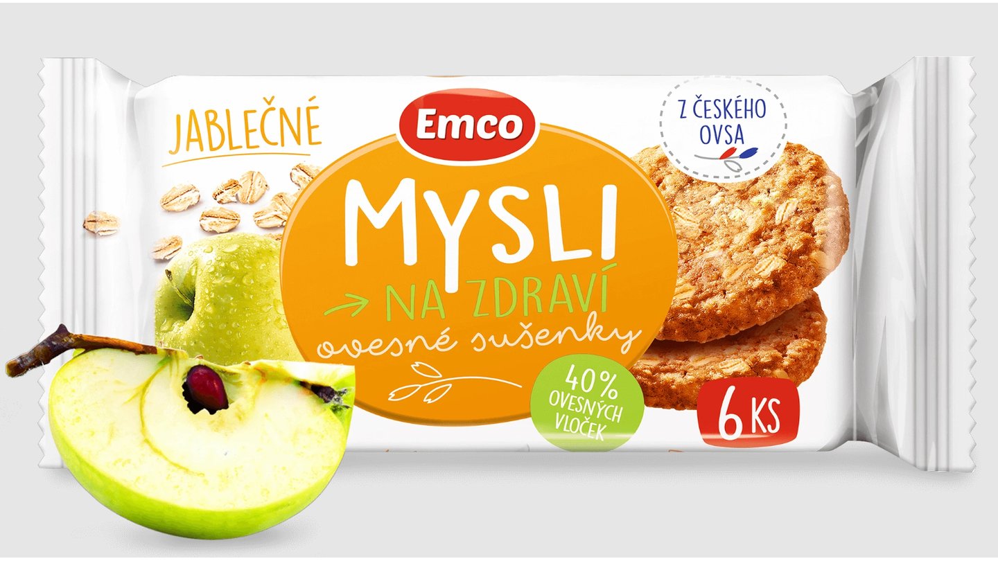 Jablečné Mysli ovesné sušenky / Apple oat cookies   60g.