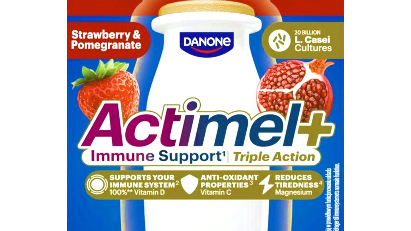ACTIMEL Immune System - JAHODA+GRANÁTOVÉ JABLKO