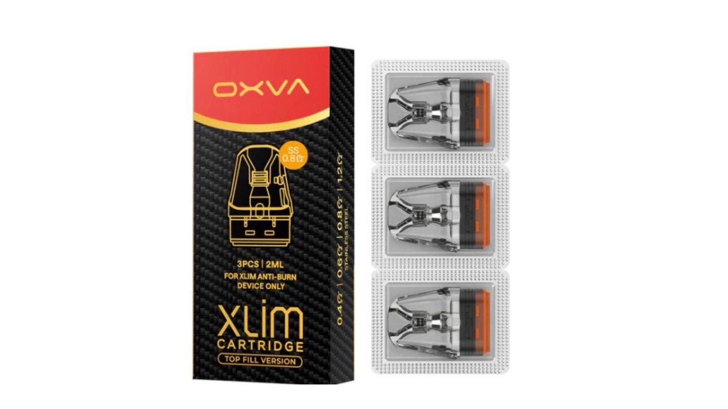 OXVA Xlim Top Fill SS cartridge 0,8ohm 2ml 3 kusy 