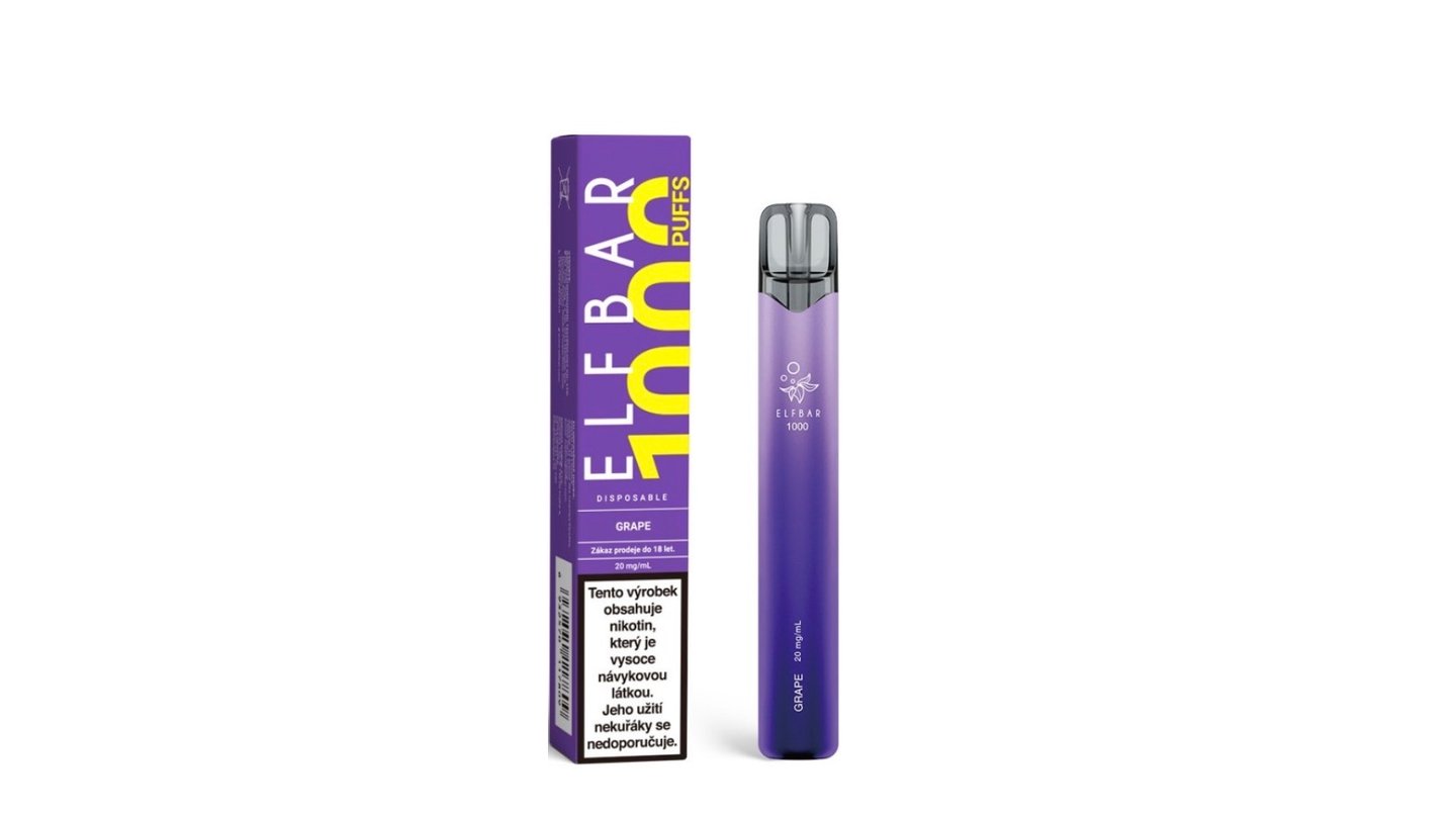 Elf Bar 1000 elektronická cigareta 20mg Grape