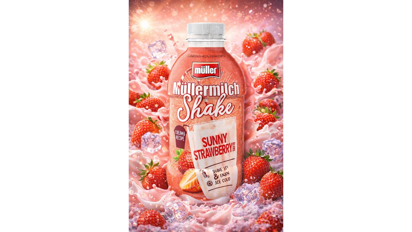 Sunny Strawberry Milkshake / Jahodový koktejl