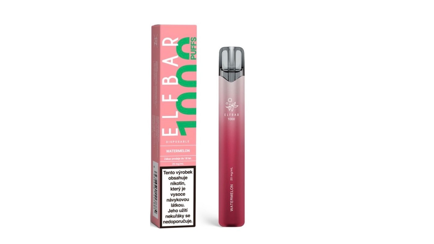 Elf Bar 1000 elektronická cigareta 20mg Watermelon