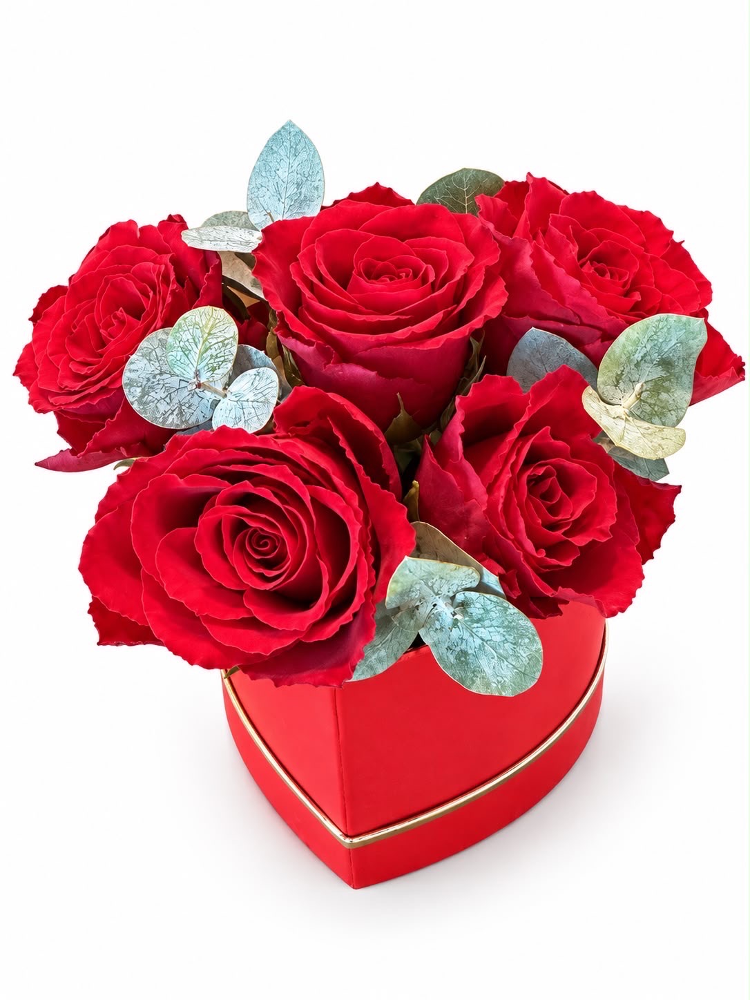 Rose 5 Heart Box